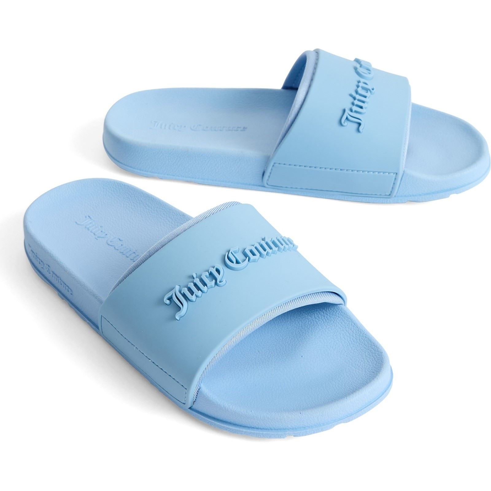 Juicy Couture Embossed PVC Women's Dusk Blue Slides