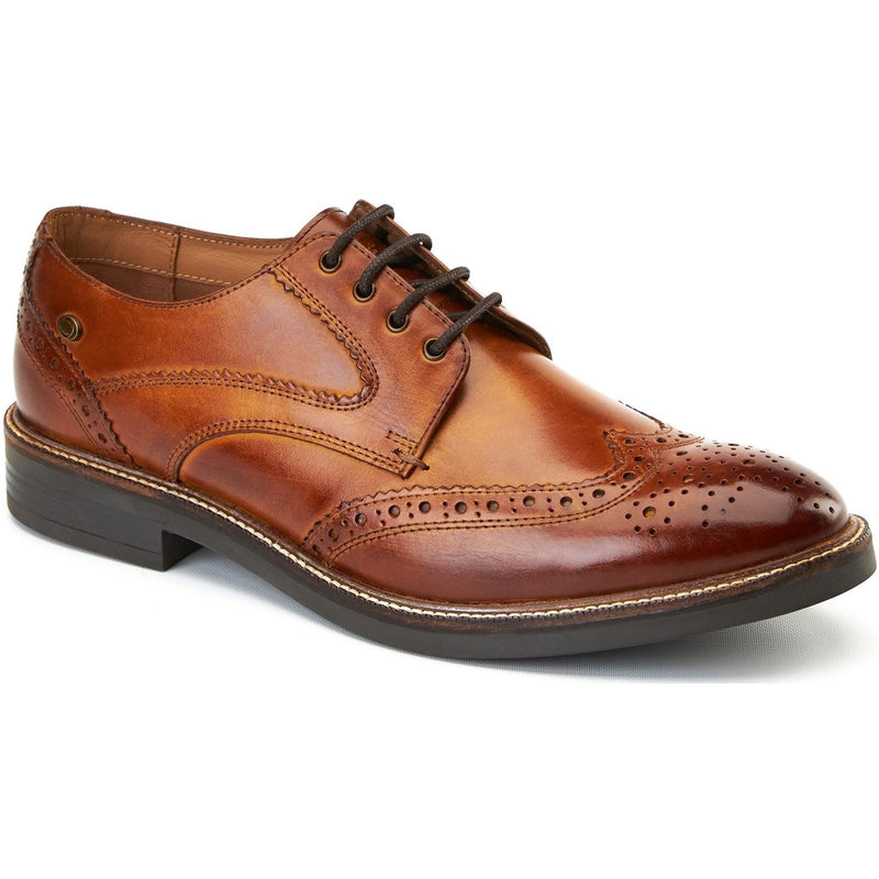 Base London York Leather Men's Burnt Tan Brogues Shoes