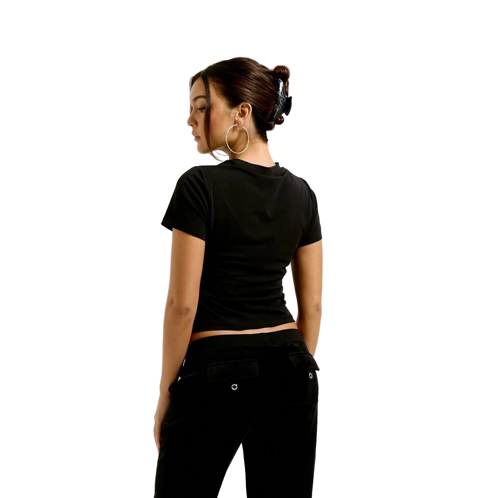 Juicy Couture Impact Juicy Logo Cotton Women's Black T-Shirt