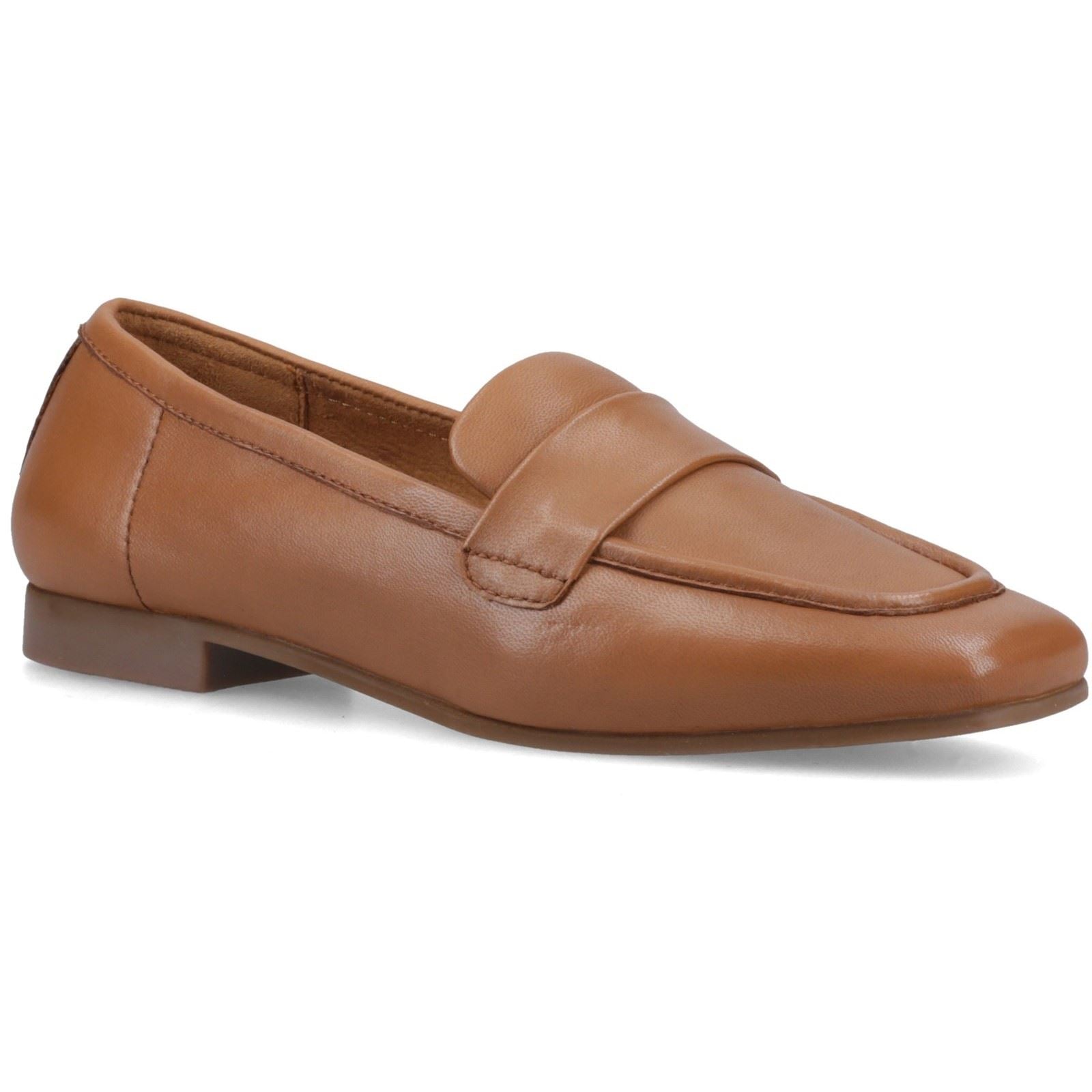 Hush Puppies Sutton Leather Women's Tan Loafers