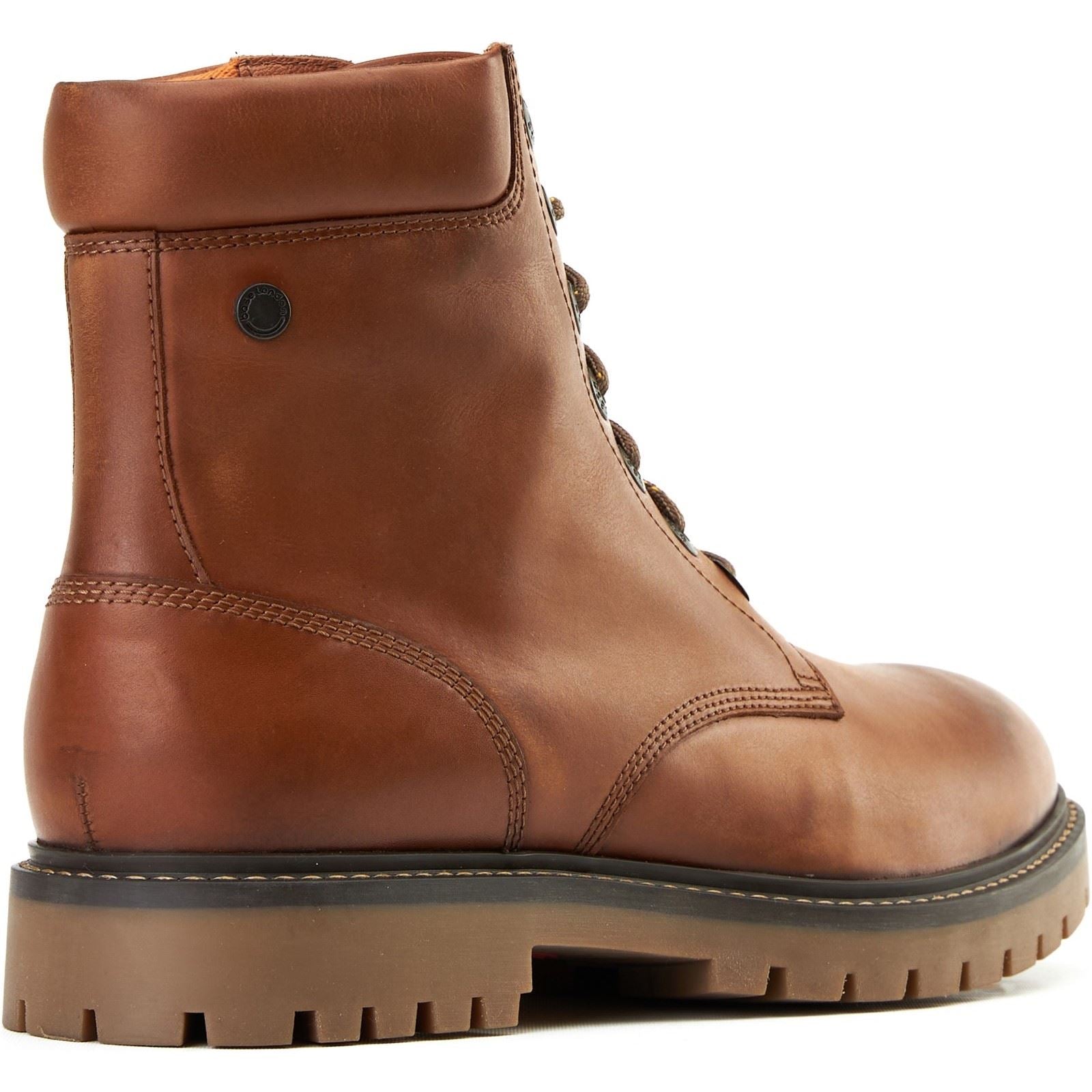 Base London Nickel Leather Men's Tan Ankle Boots