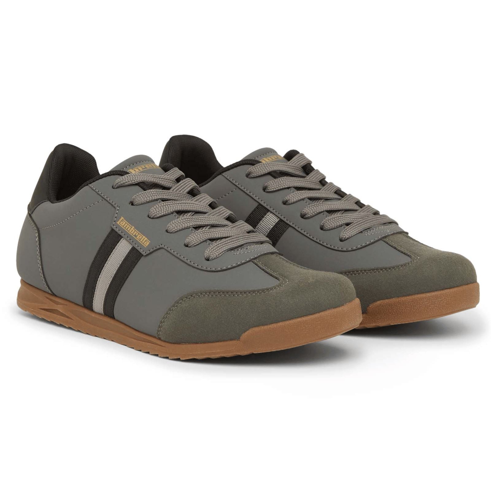 Lambretta Tackle Men's Charcoal/Black Trainers