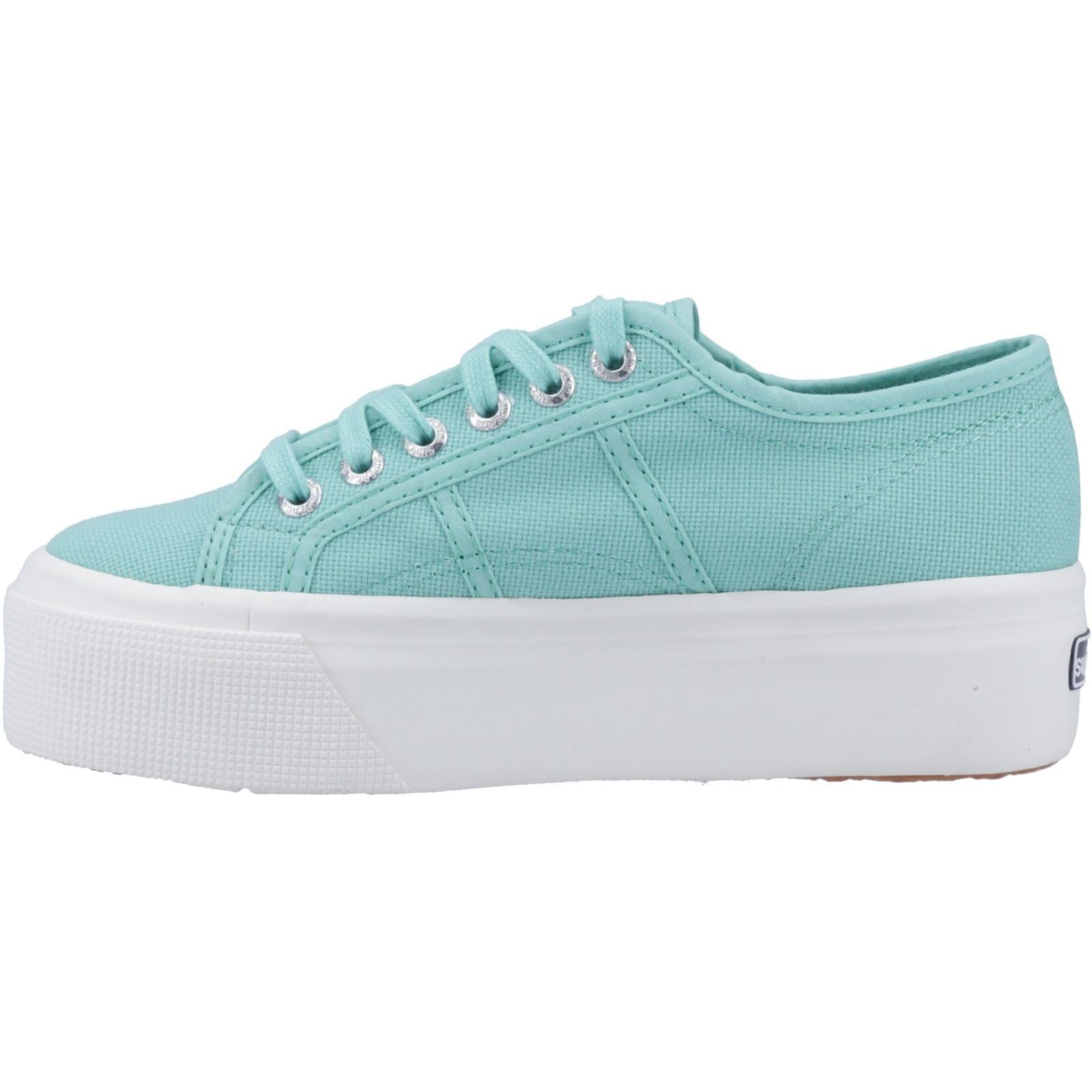 Superga 2790 Linea Up And Down 100% Cotton Women's Green Water Trainers
