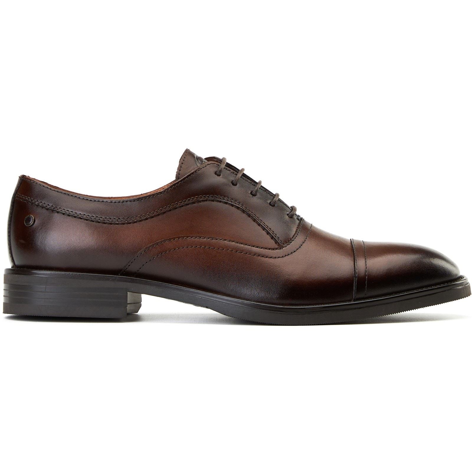 Base London Lapel Leather Men's Brown Oxford Shoes