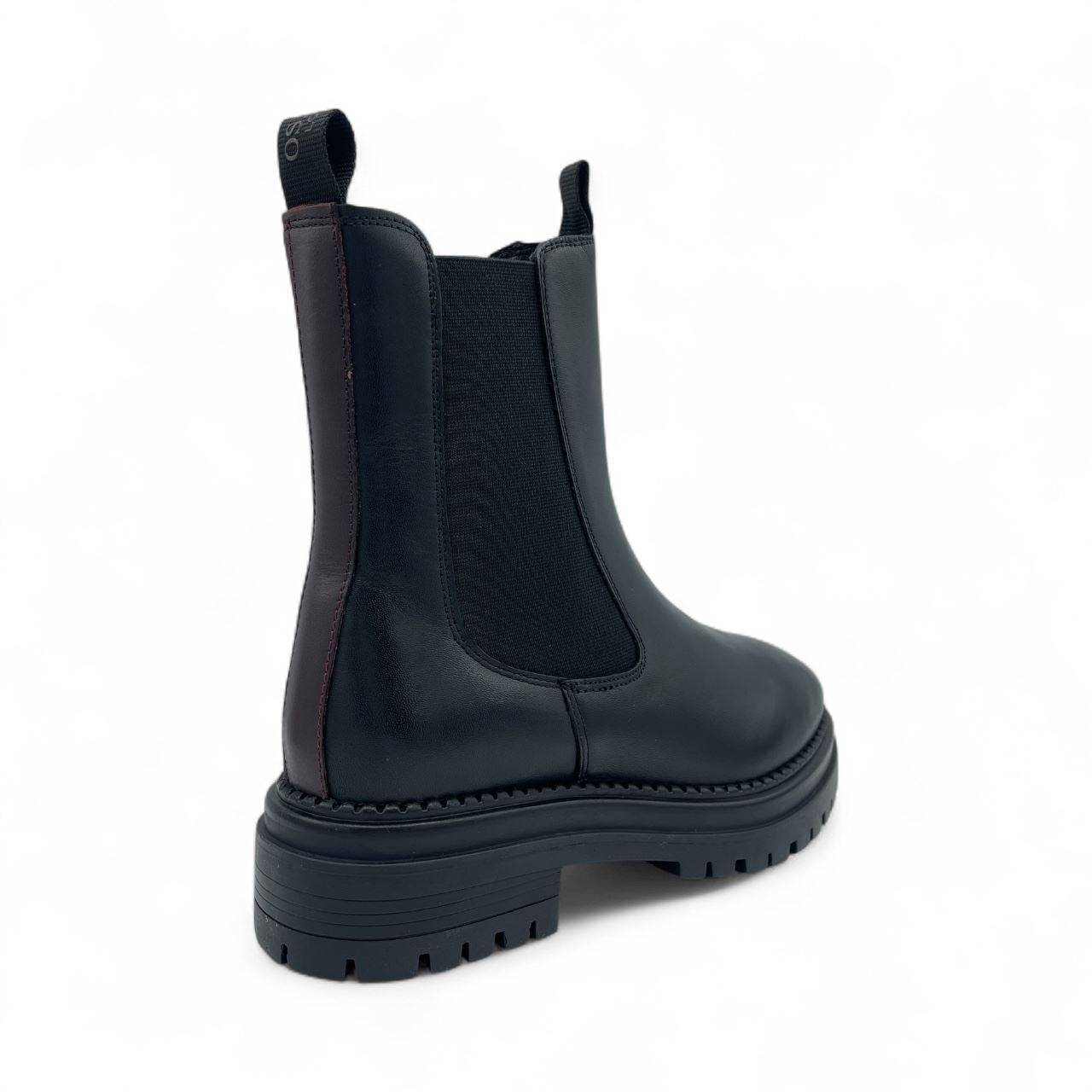 Osprey London The Hampton Chelsea Leather Women's Black/Merlot Boots