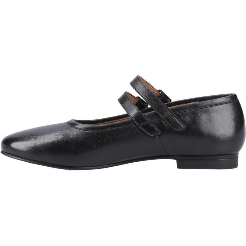 Hush Puppies Nancy Mary Jane Leather Women's Black Leather Shoes