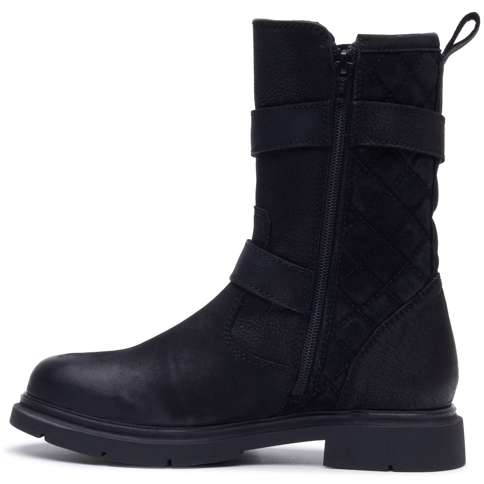 Hush Puppies Celine Buckle Leather Women's BLACK Boots