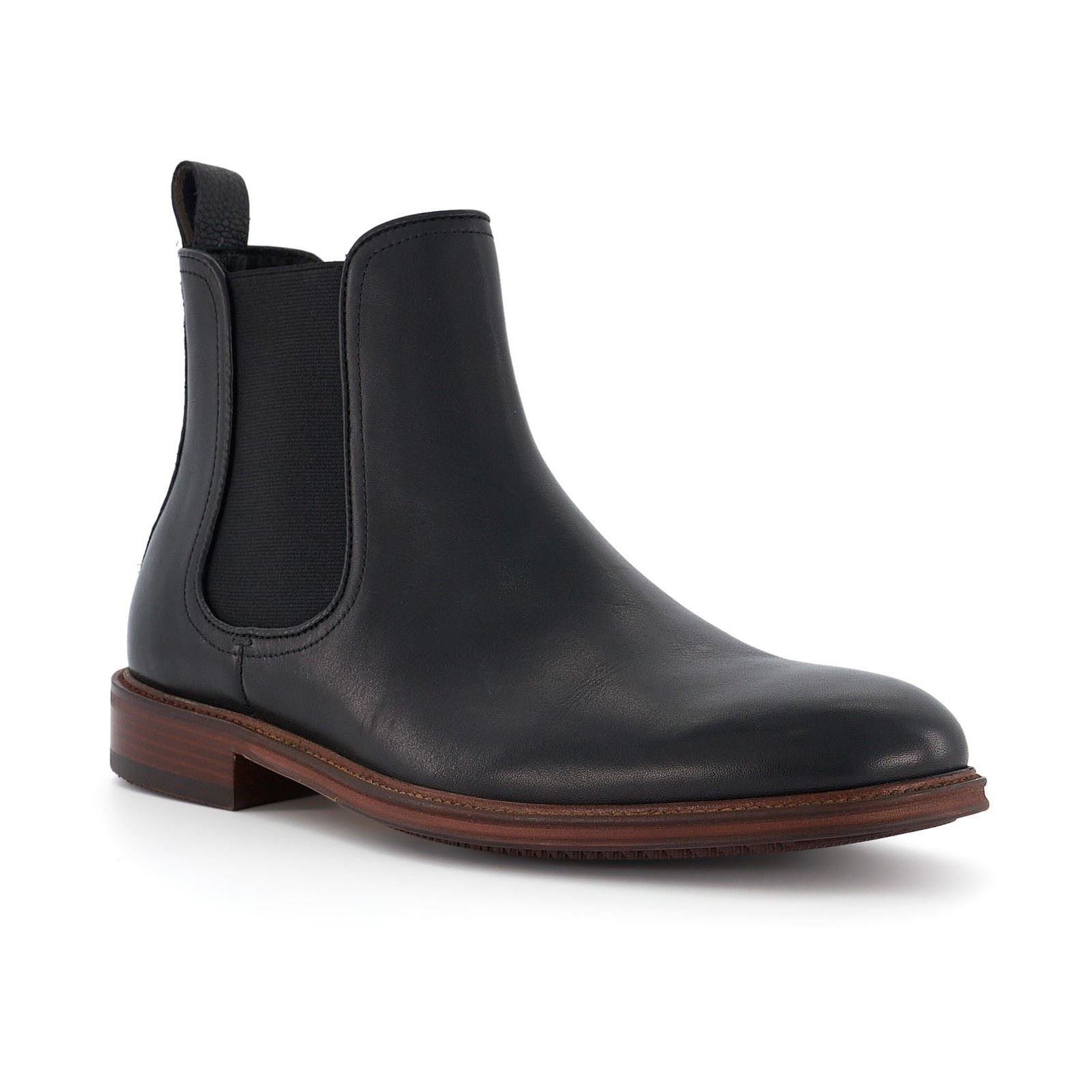 Dune Characteristic Leather Men's Black Boots