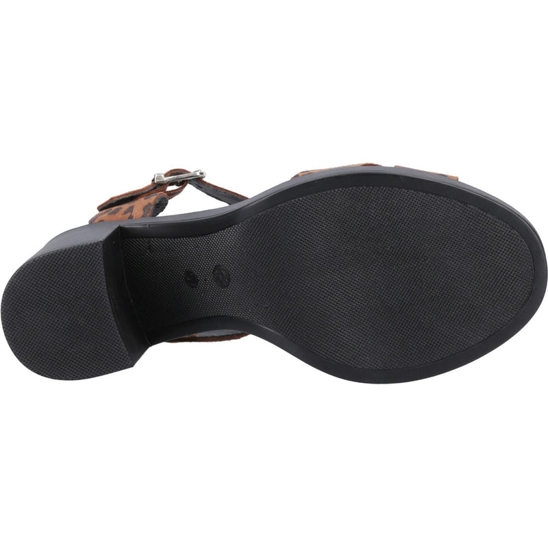 Hush Puppies Georgia Leather Women's Leopard Sandals