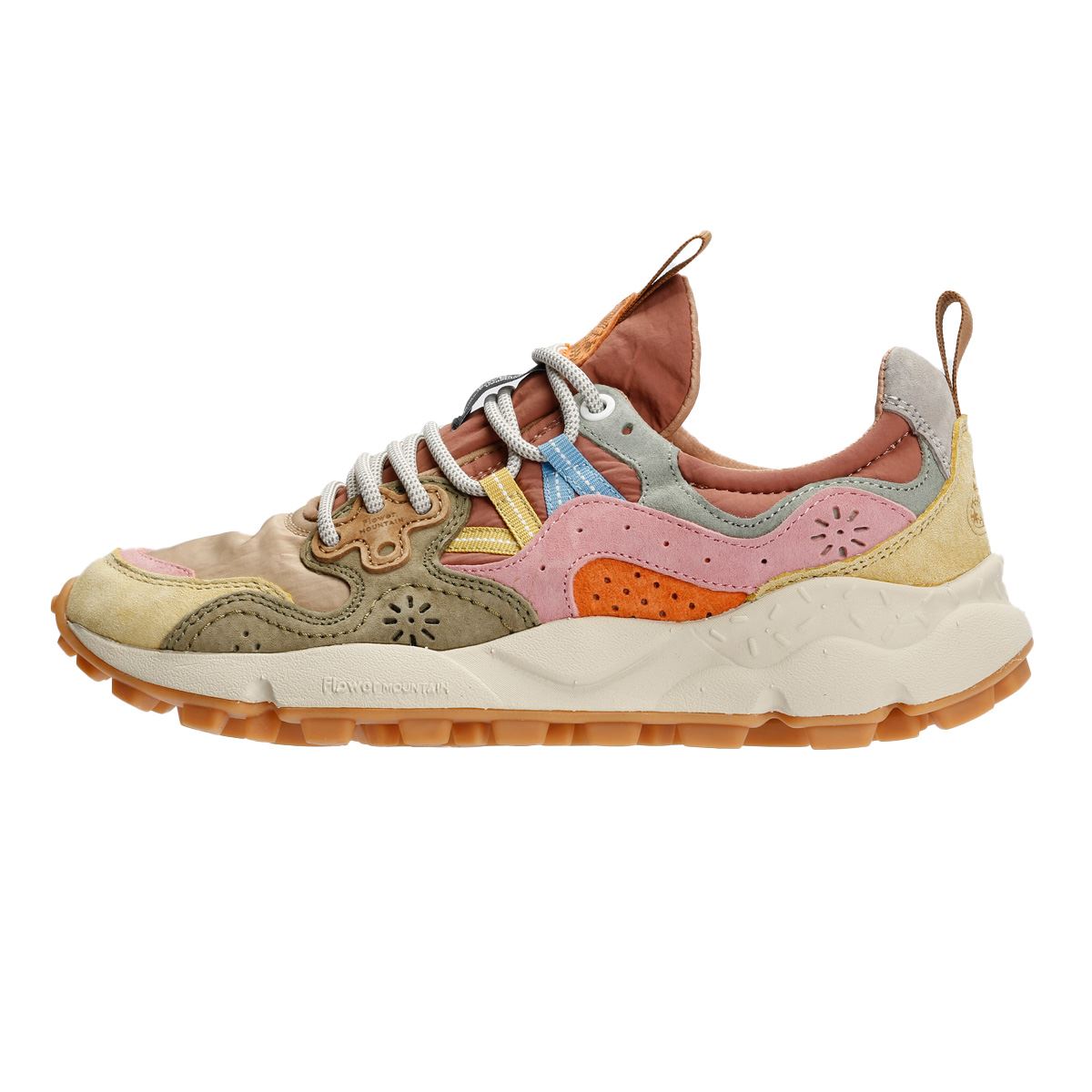 Flower Mountain Yamano 3 Women's Yellow/Pink/Olive Trainers
