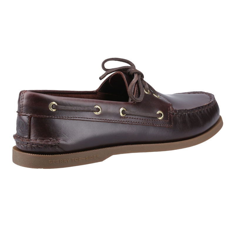 Sperry Authentic 2 Eye Leather Men's Amaretto Boat Shoes