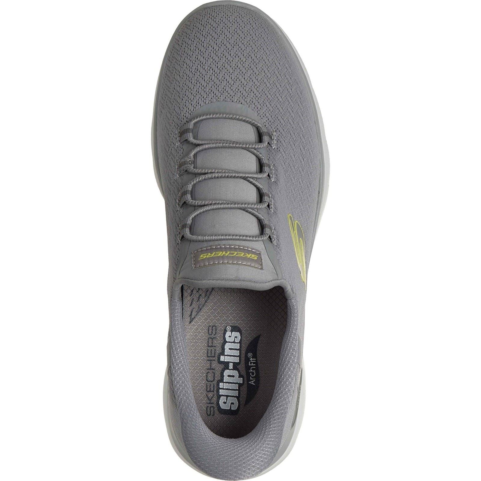 Skechers Arch Fit Summits Kynor Polyester Men's Grey/Lime Trainers