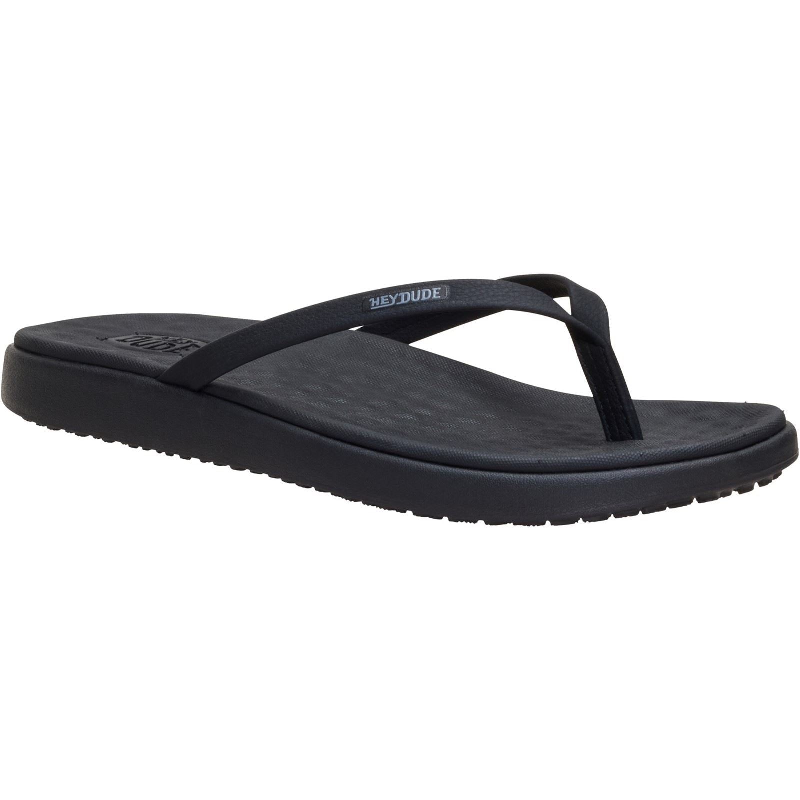 HEYDUDE Maui Breeze Polyurethane Women's Black/Black Flip Flops