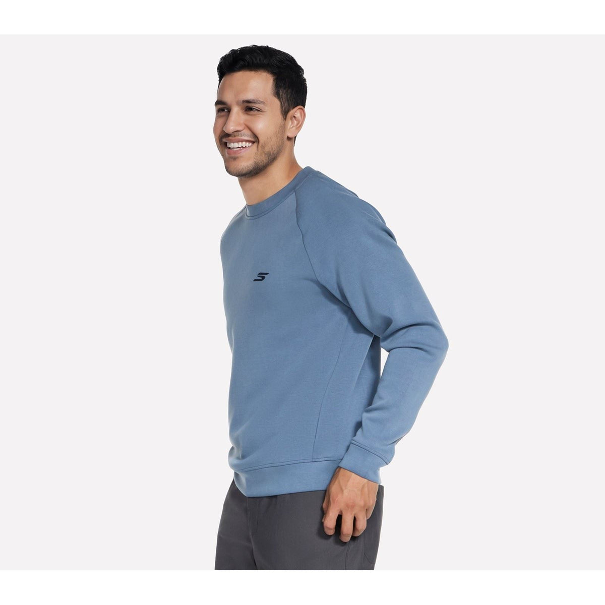Skechers Cozy Luxe Elevate Crew Men's Blue Sweatshirt