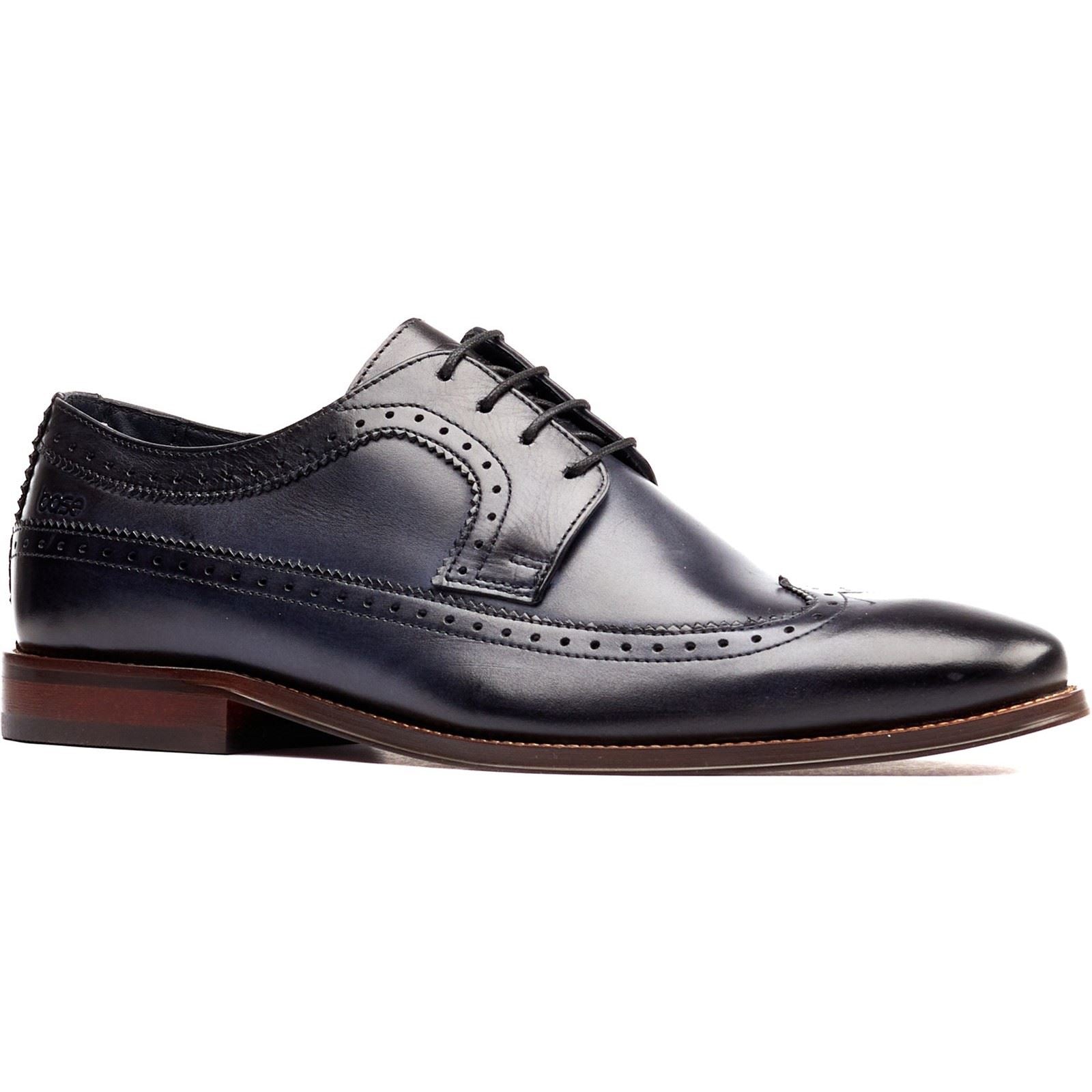 Base London Havisham Leather Men's Navy Derby Shoes