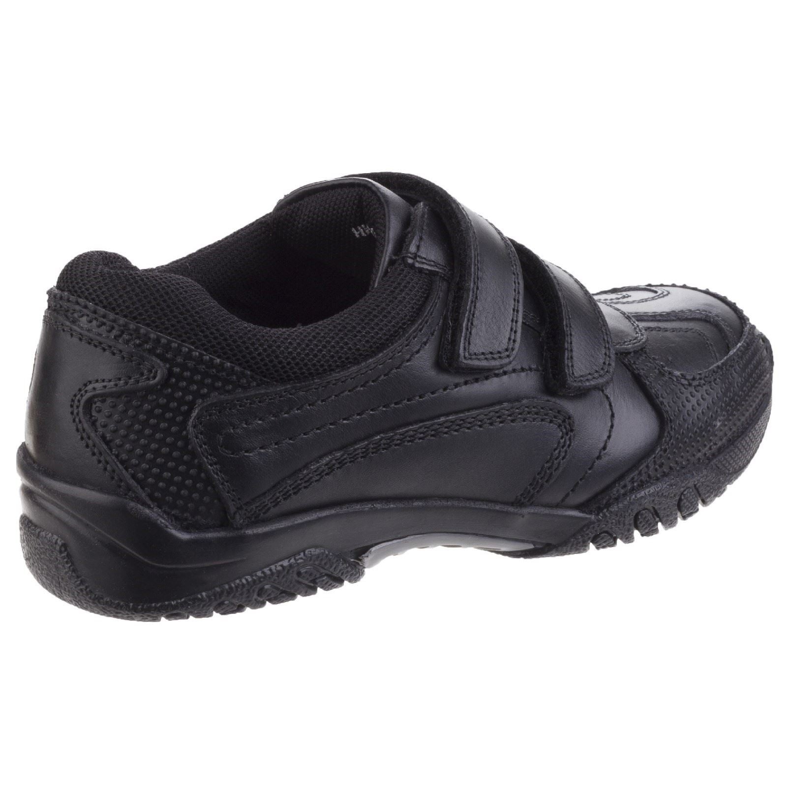 Hush Puppies Jezza Youth Boy's Black Leather Shoes
