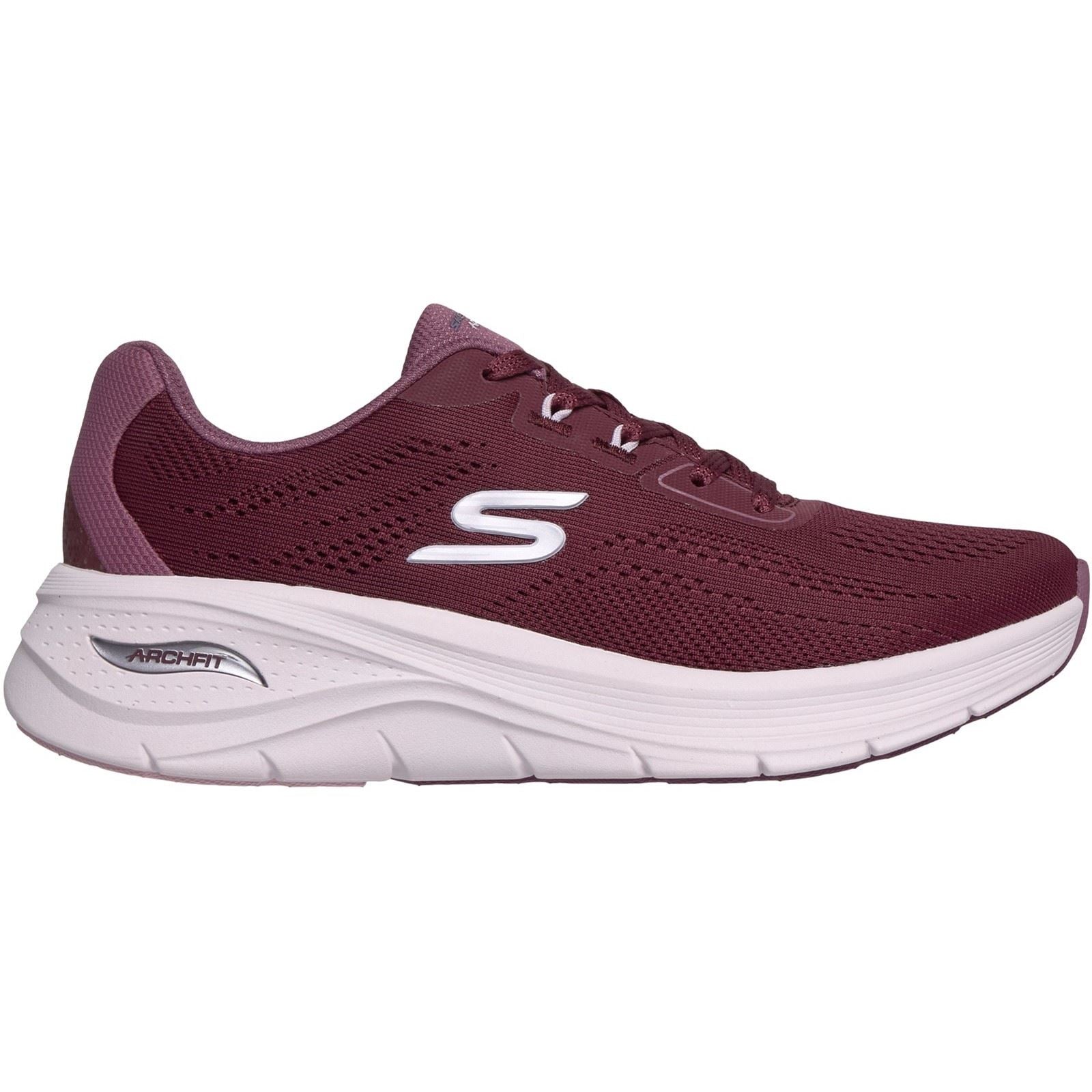 Skechers Arch Fit 3.0 Easy Flow Textile Women's Burgundy Trainers