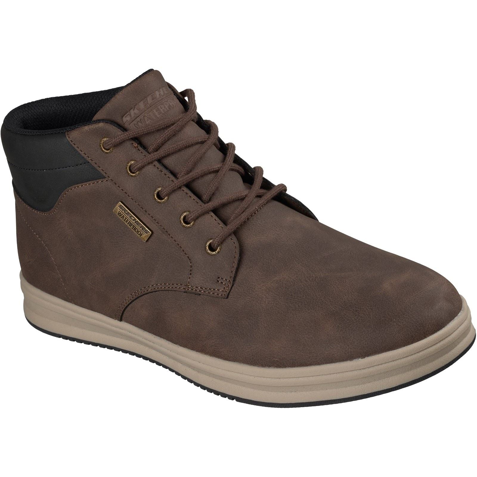 Skechers Palmiro Wallace Men's Chocolate Ankle Boots
