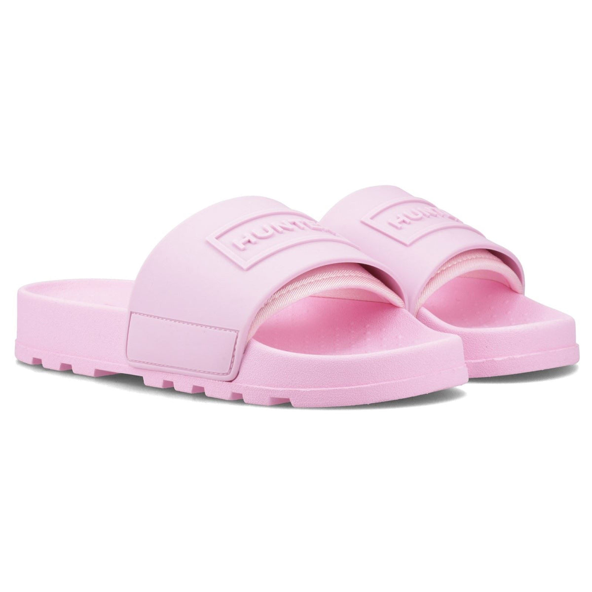 Hunter Core Embossed Slider Synthetic Women's Prism Pink Slides