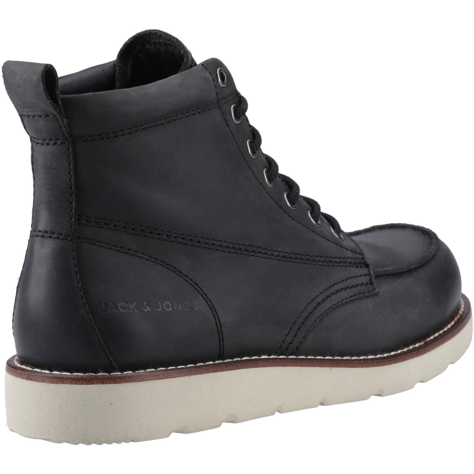 Jack & Jones Toronto Leather Men's Black Ankle Boots