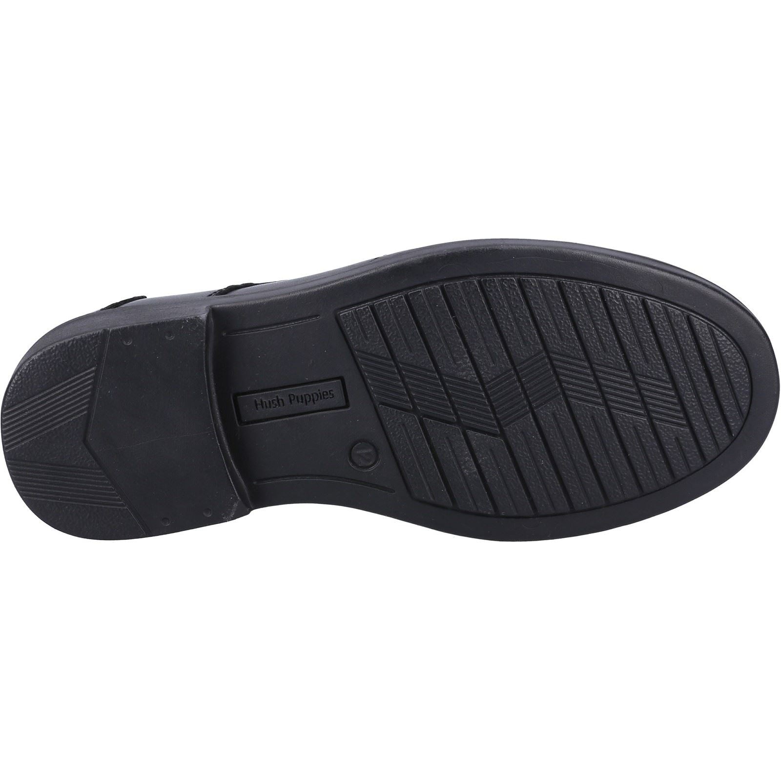 Hush Puppies Toby Leather Youth Boy's Black Loafers