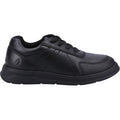 Hush Puppies Robert Leather Youth Boy's Black Lace-Up Shoes