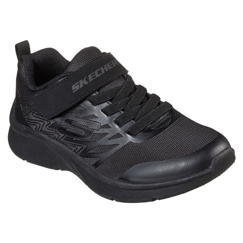 Skechers Microspec Texlor Synthetic Junior Black Trainers