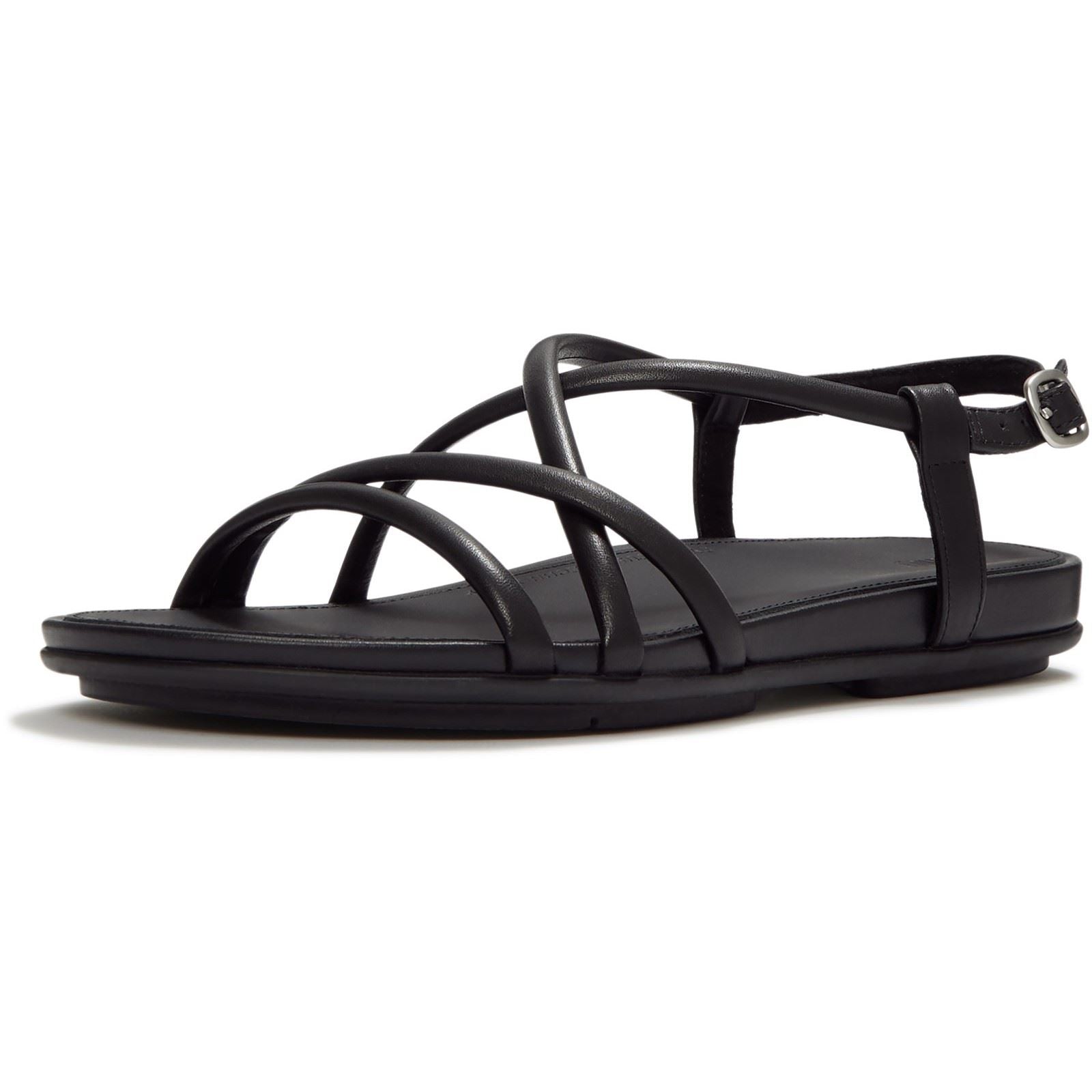 Fitflop Gracie Crystal Leather Women's All Black Sandals