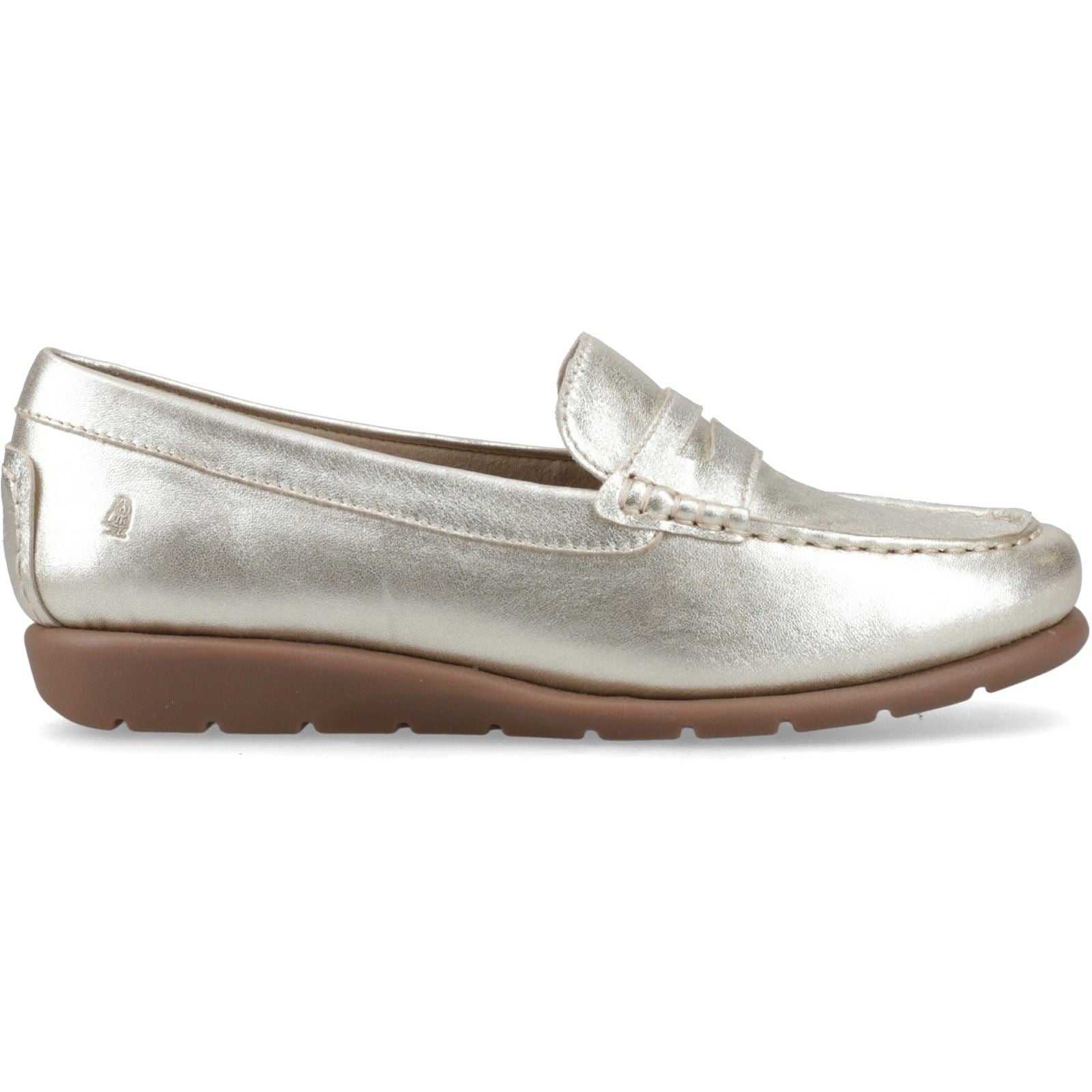 Hush Puppies Shelby Leather Women's Gold Loafers