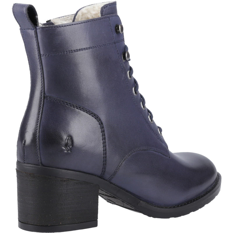 Hush Puppies Harriet Leather Women's Navy Heeled Ankle Boots