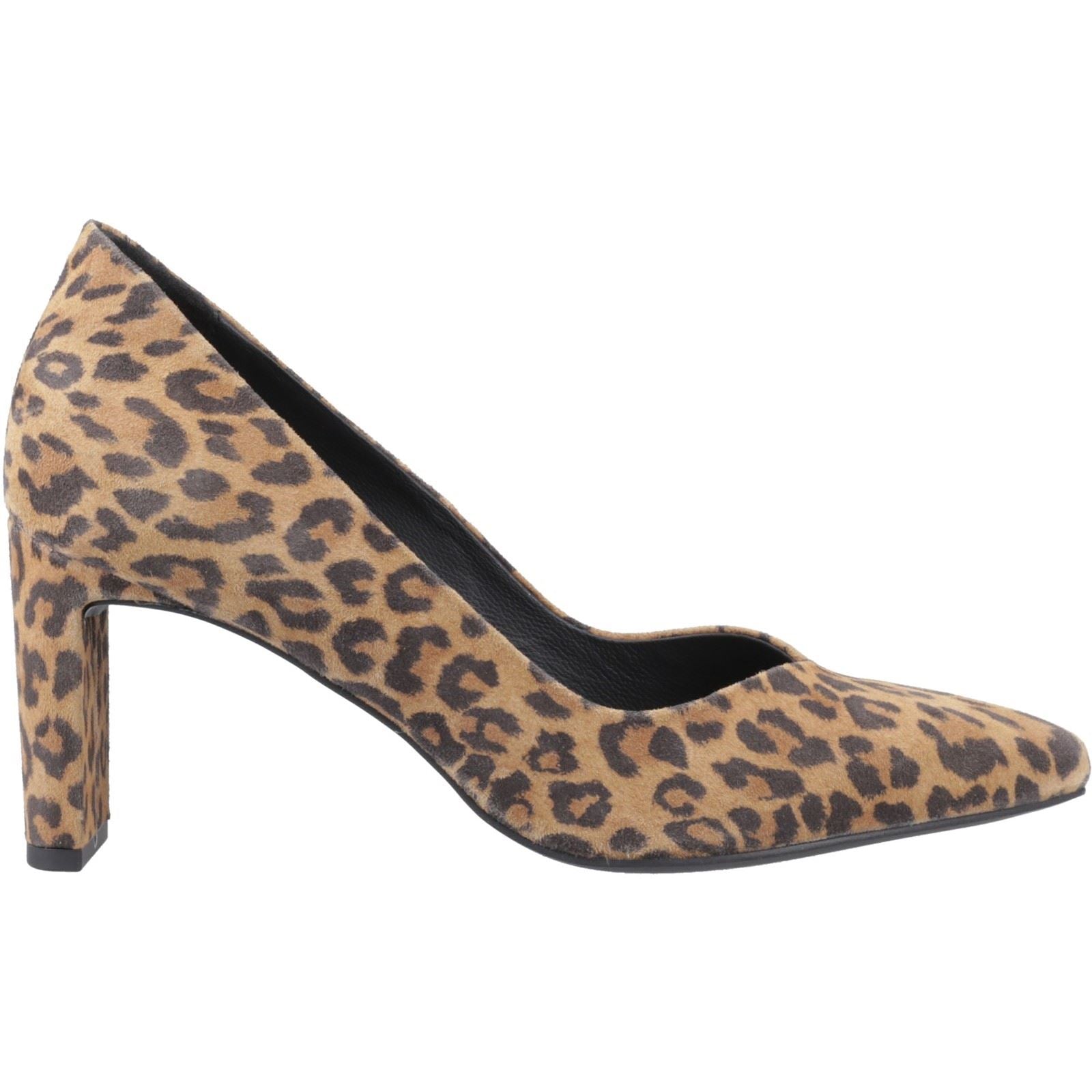 Hush Puppies Olivia Suede Women's Leopard Round Court Heels