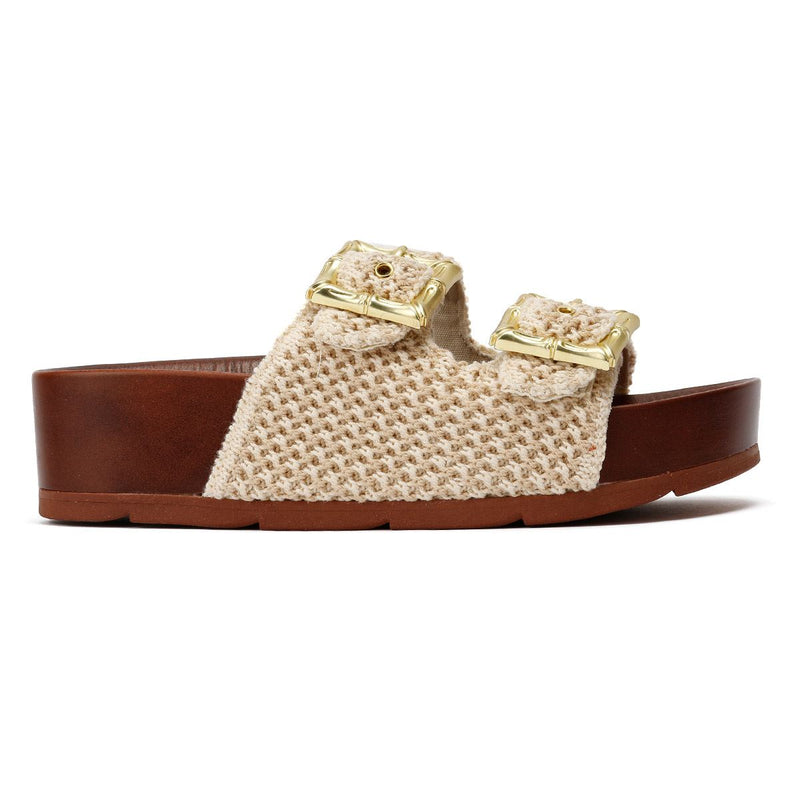 Desert Fleur Super Crochet Women's Natural Sandals