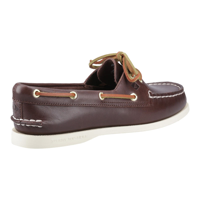 Sperry Authentic 2 Eye Leather Men's Brown Boat Shoes