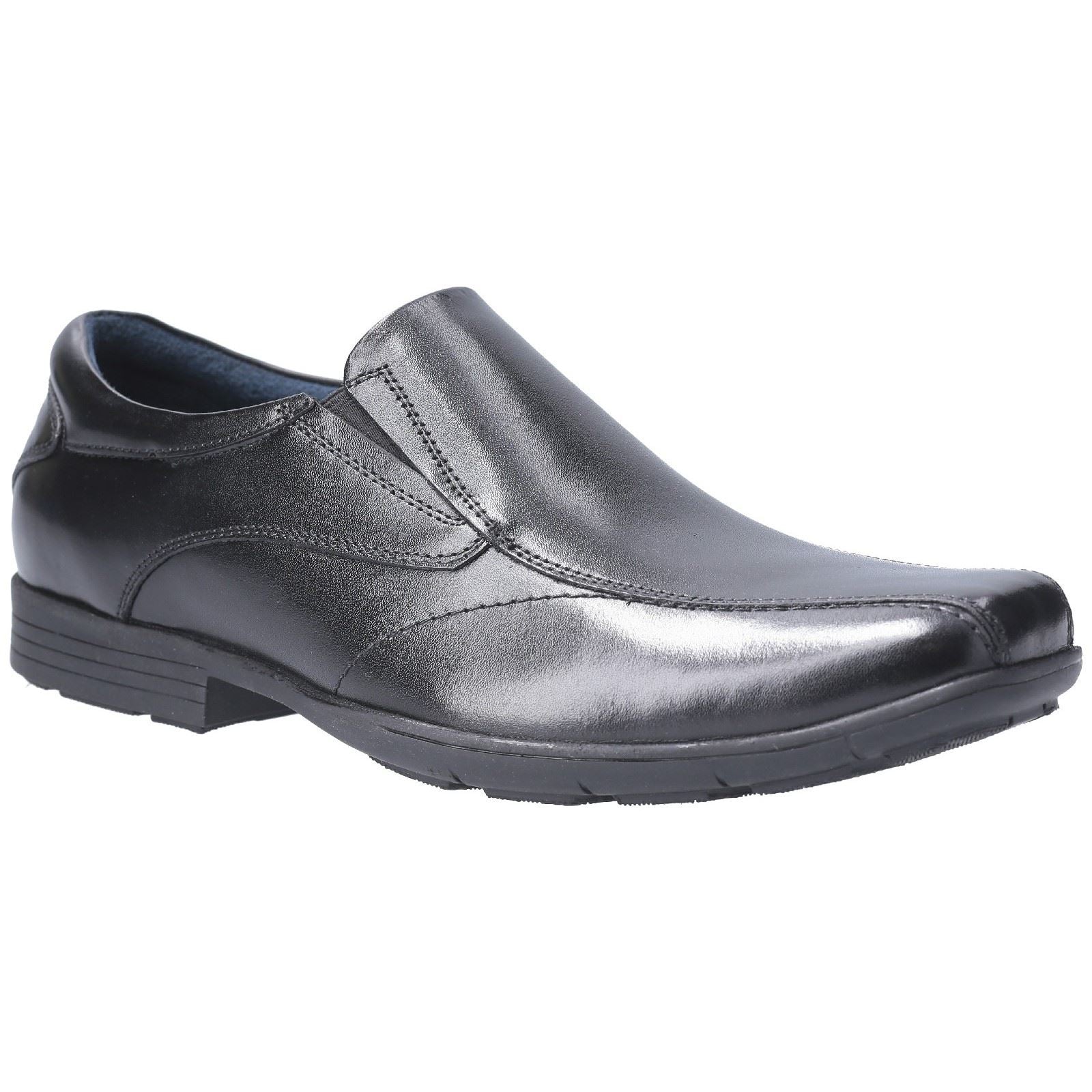 Pod Dundee Leather Youth Boy's Black Shoes