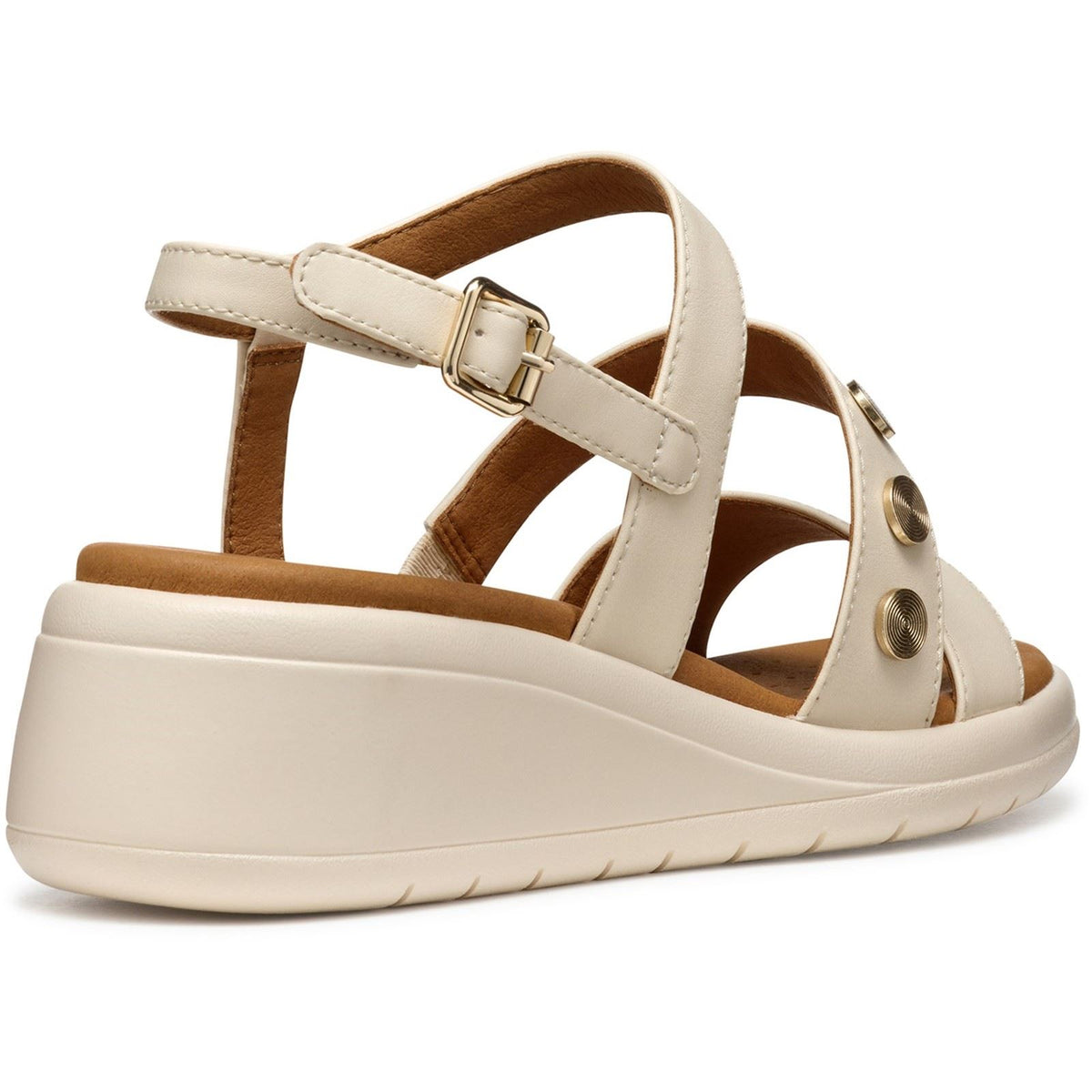 Geox D MELICONIA Synthetic Women's Papyrus Wedges