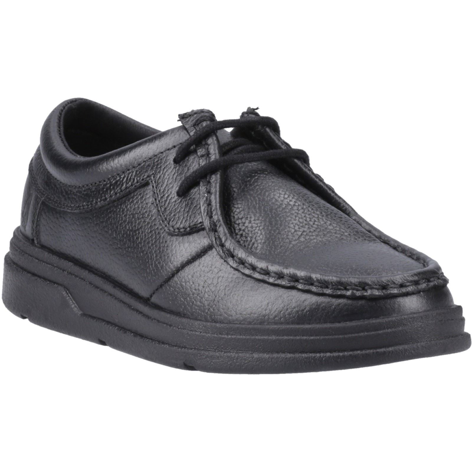 Hush Puppies Ronan Mocc Leather Junior Black Moccasins Shoes