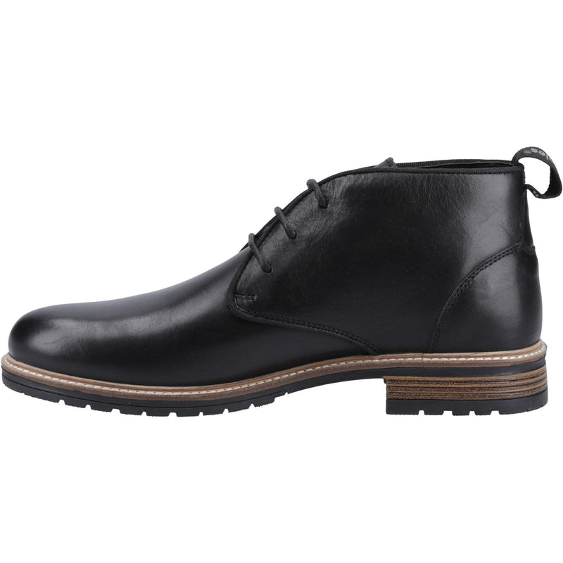 Hush Puppies Ricky Leather Men's Black Ankle Boots
