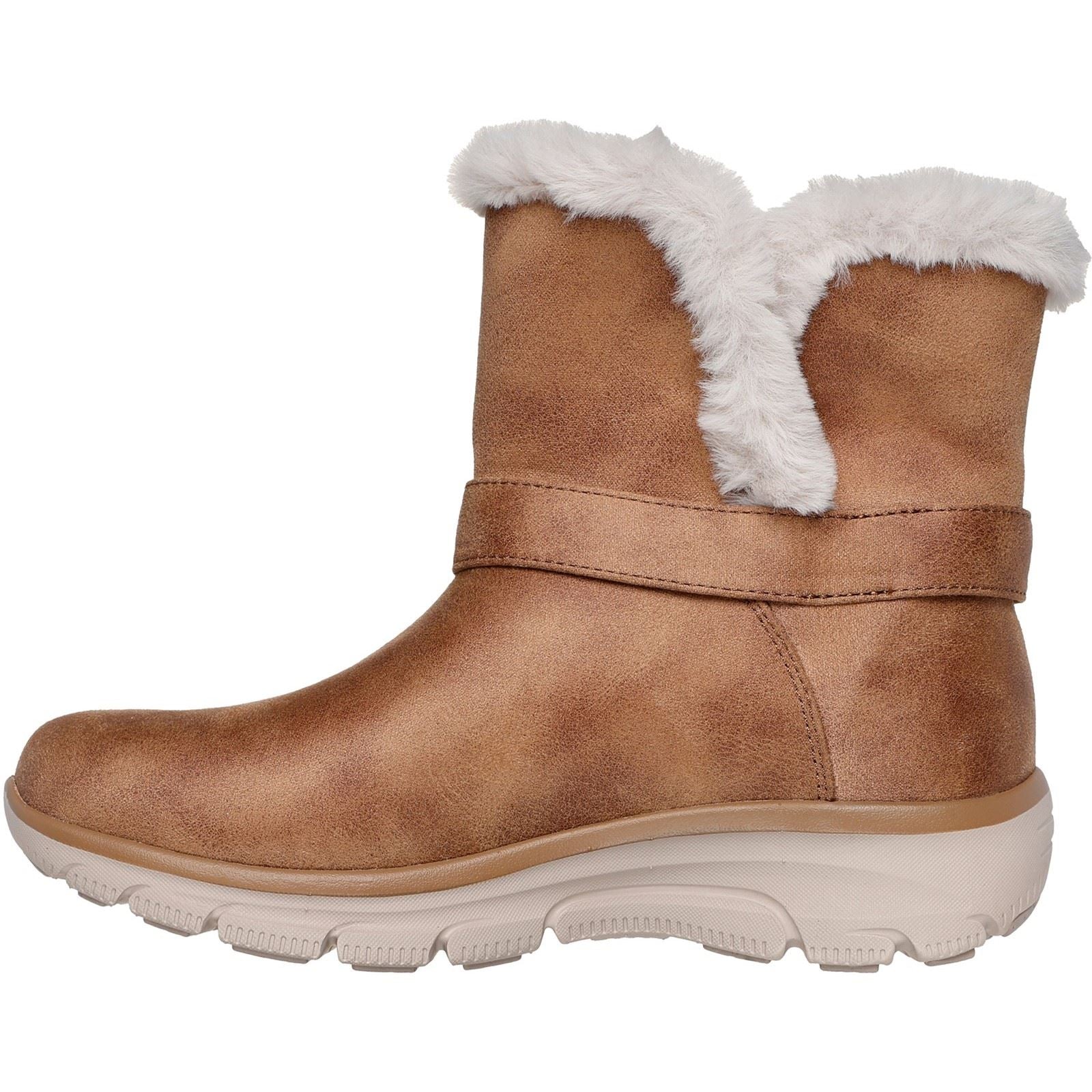 Skechers Easy Going Dreamers Move Textile Women's Chestnut Winter Ankle Boots