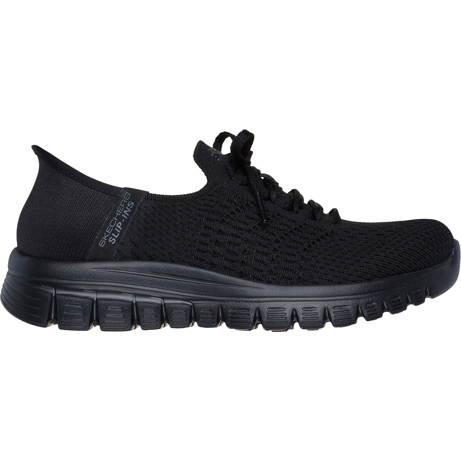 Skechers Graceful First Blush Textile Women's Black Trainers