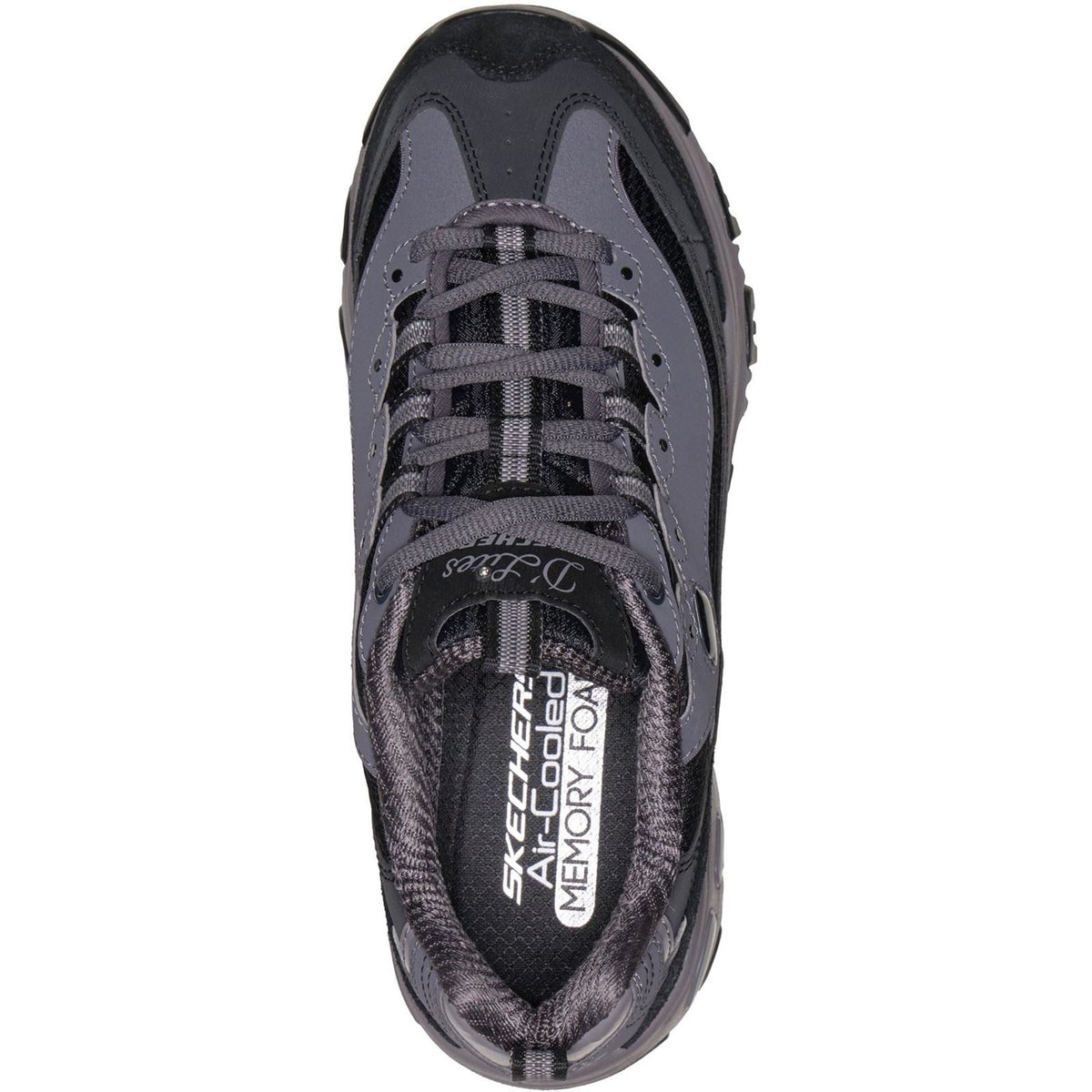 Skechers D'Lites Modern Classic Leather Women's Black/Charcoal Trainers