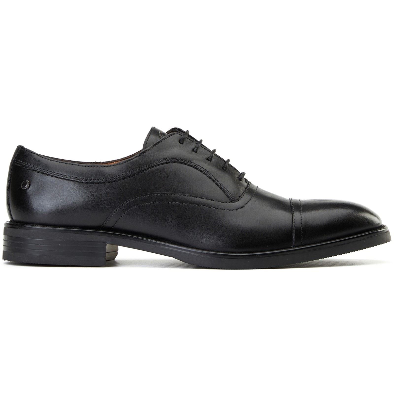 Base London Lapel Leather Men's Black Oxford Shoes
