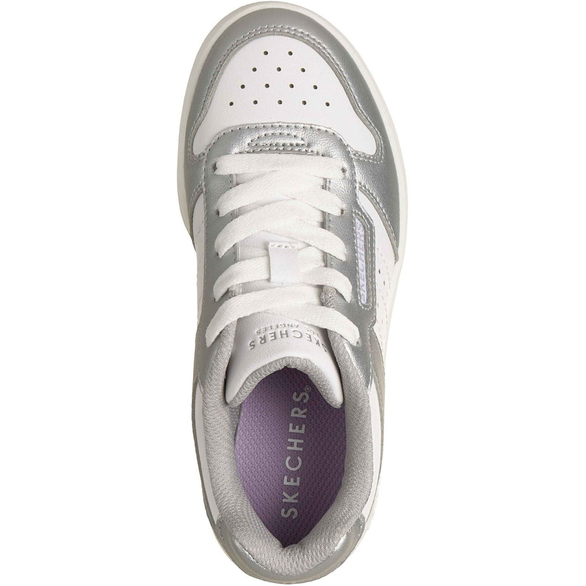 Skechers Quick Street Polyurethane Kids Silver/White Trainers