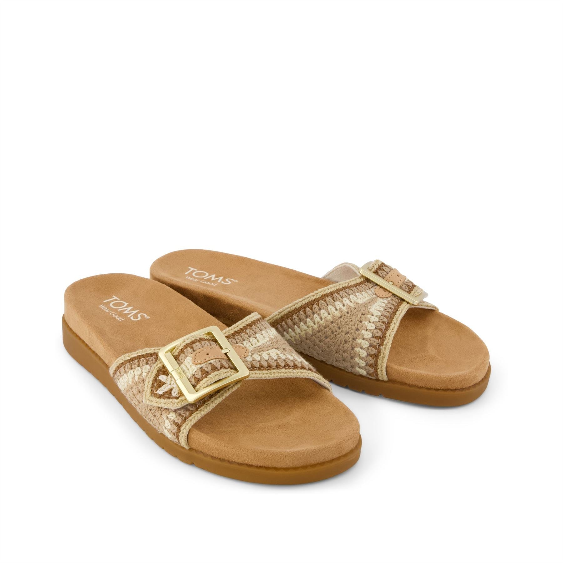 TOMS Marin Slide Textile Women's Dark Beige Sandals