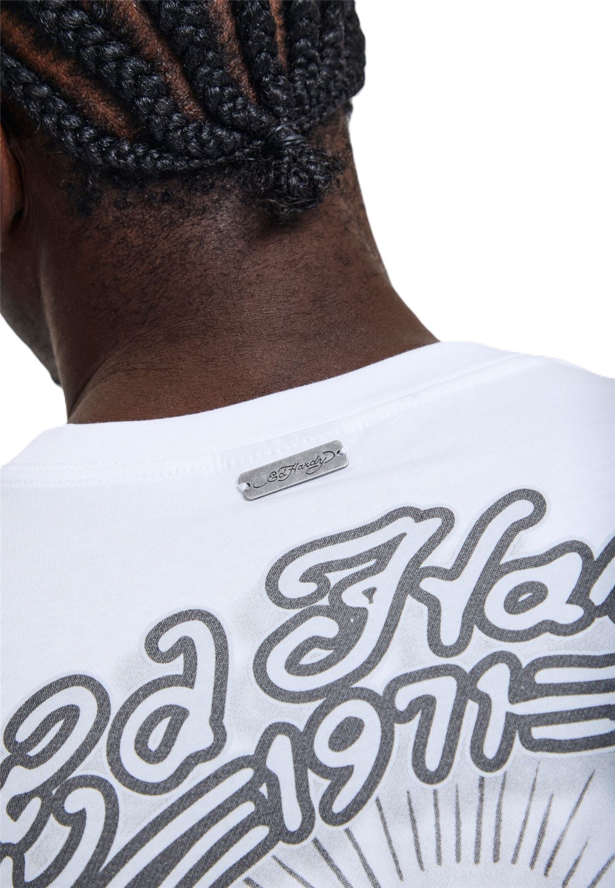 Ed Hardy Stay True Graphic Regular Men's White T-Shirts