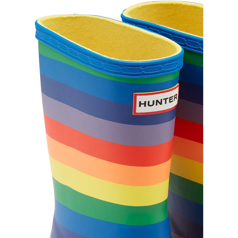 Hunter First Rainbow Print Rubber Multicoloured Wellington Boots