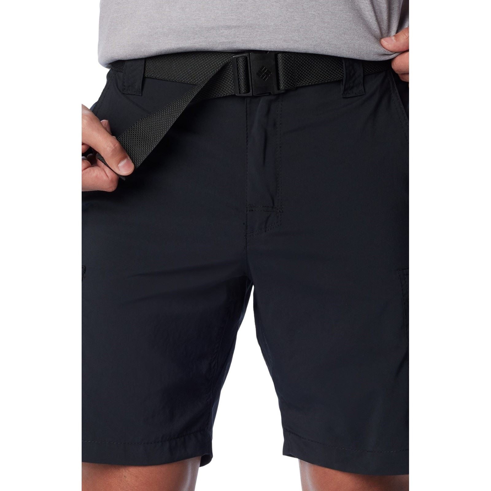 Columbia Silver Ridge Utility Cargo Short Polyester Men's Black Knee-Length Shorts