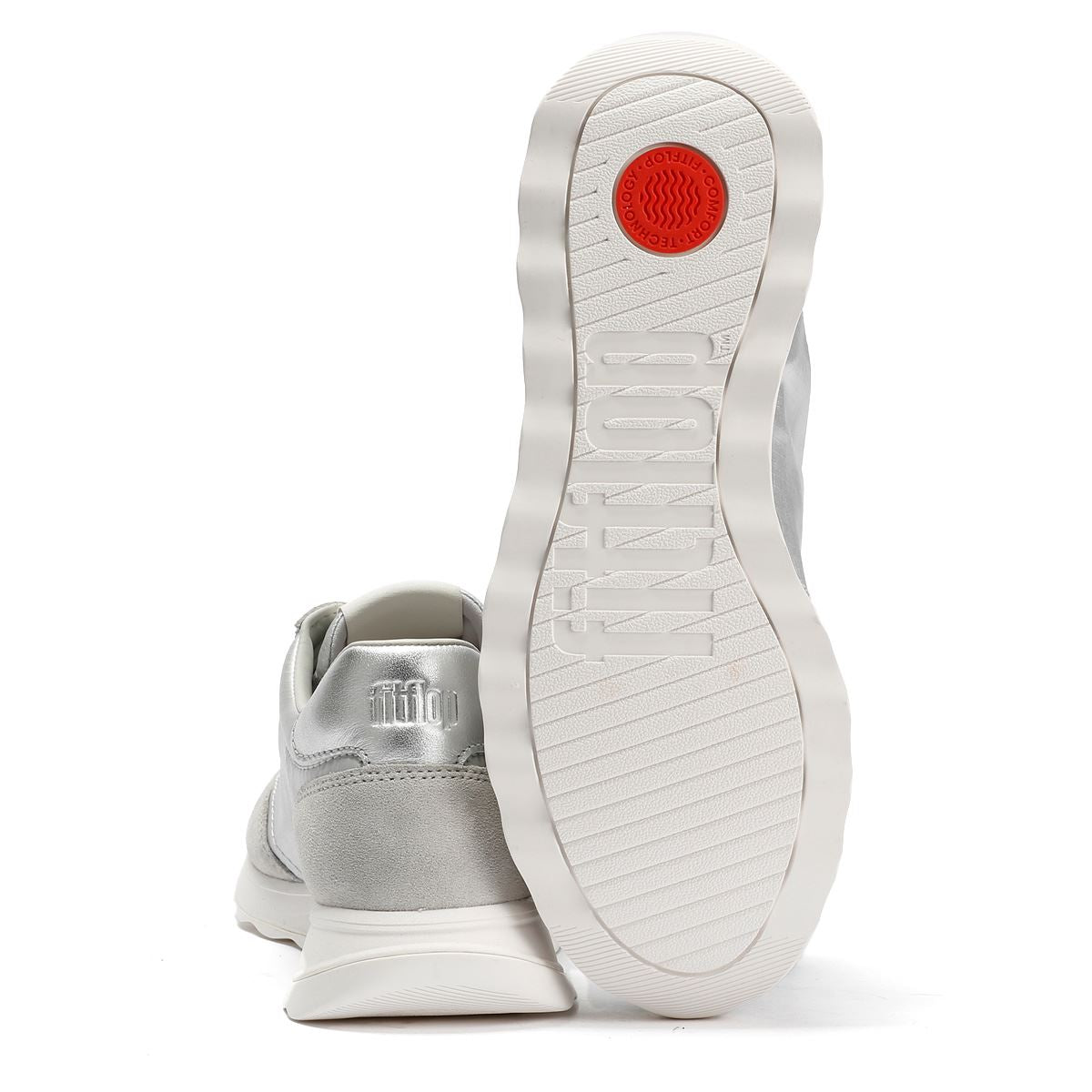 FitFlop Retro-Q FF Nylon Women's Silver/Urban White Trainers