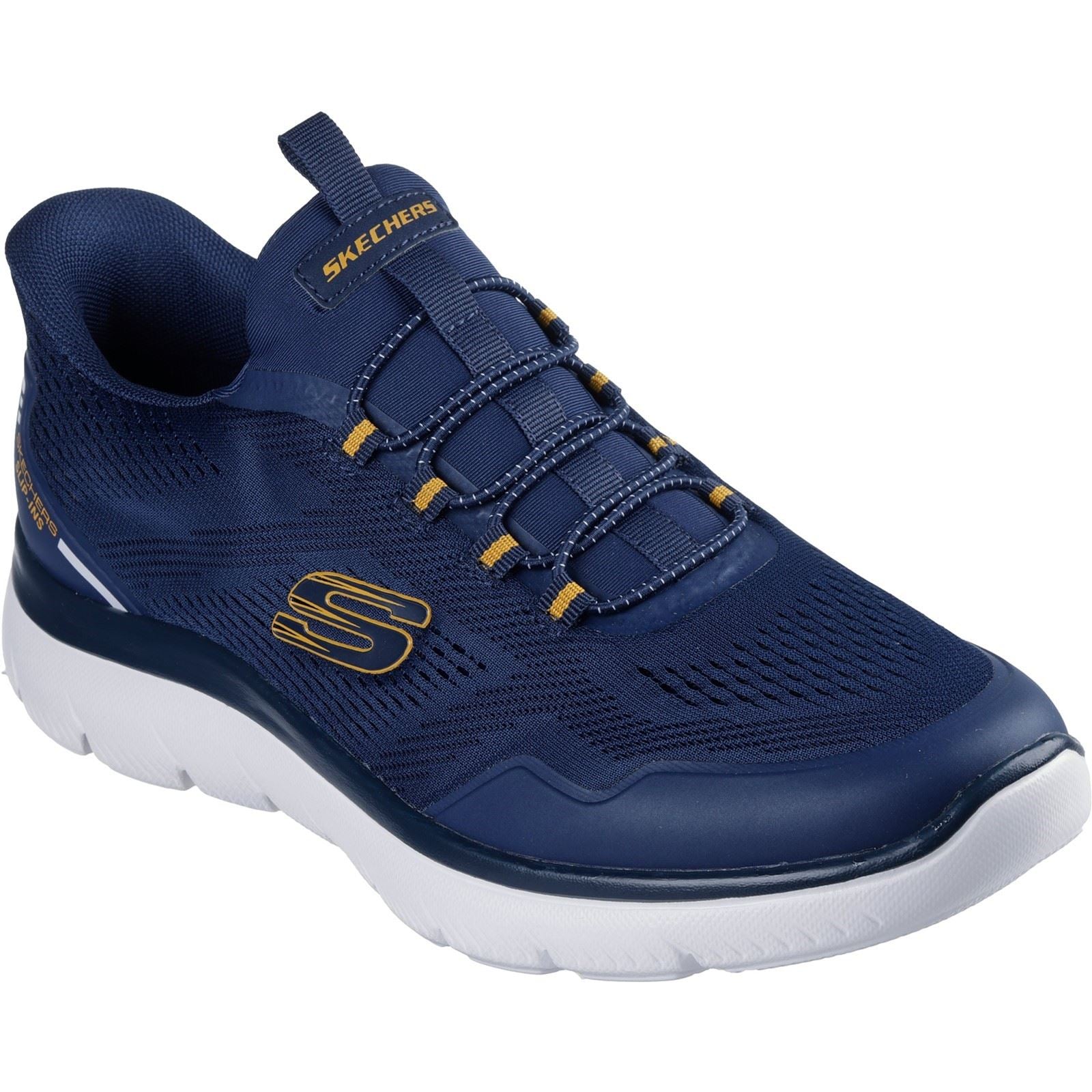 Skechers Summits Top Rate Textile Men's Navy/Yellow Trainers