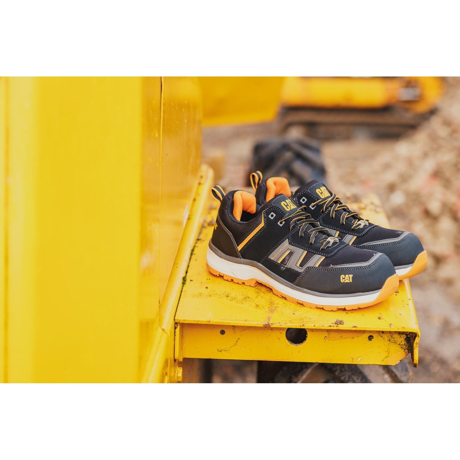Caterpillar Accelerate S3 Textile Black/Orange Safety Trainers