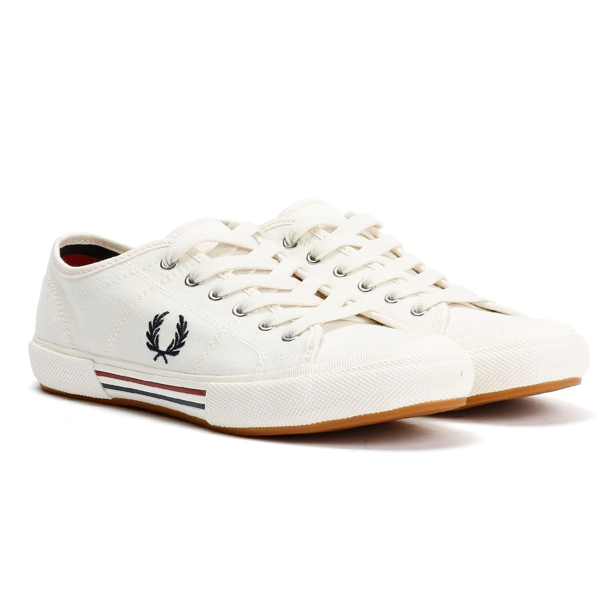 Fred Perry B708 Vintage Tennis Canvas Men's White Trainers